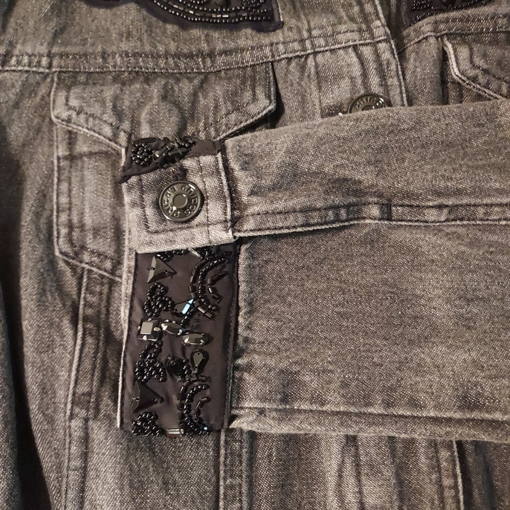 Chicos Demin Black Womens Jacket - Picture 7 of 9